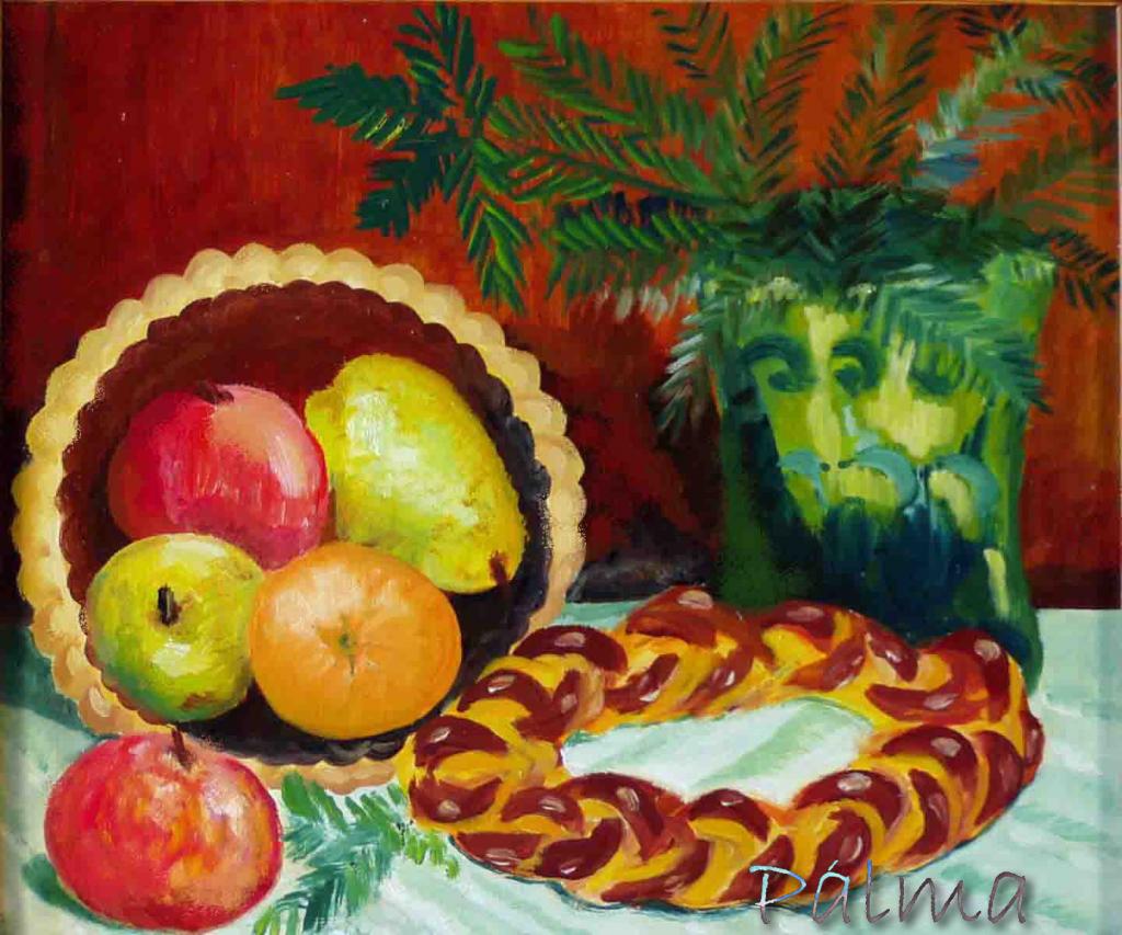 Olaj, farost, 30cm x 36cm