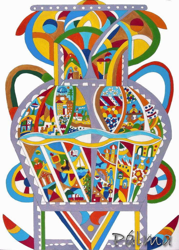 Olaj, akvarell papír, 70cm x 50cm