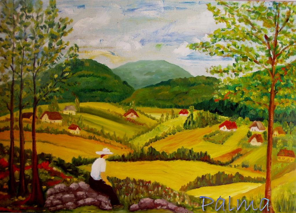 Olaj, farost, 50cm x 70cm