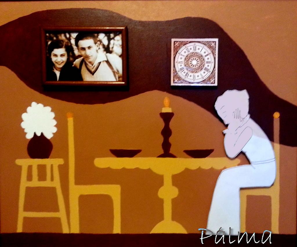 Olaj, farost, 50cm x 60cm