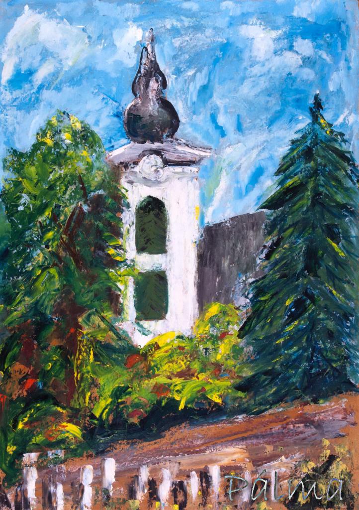 Olaj, farost, 68cm x 50cm