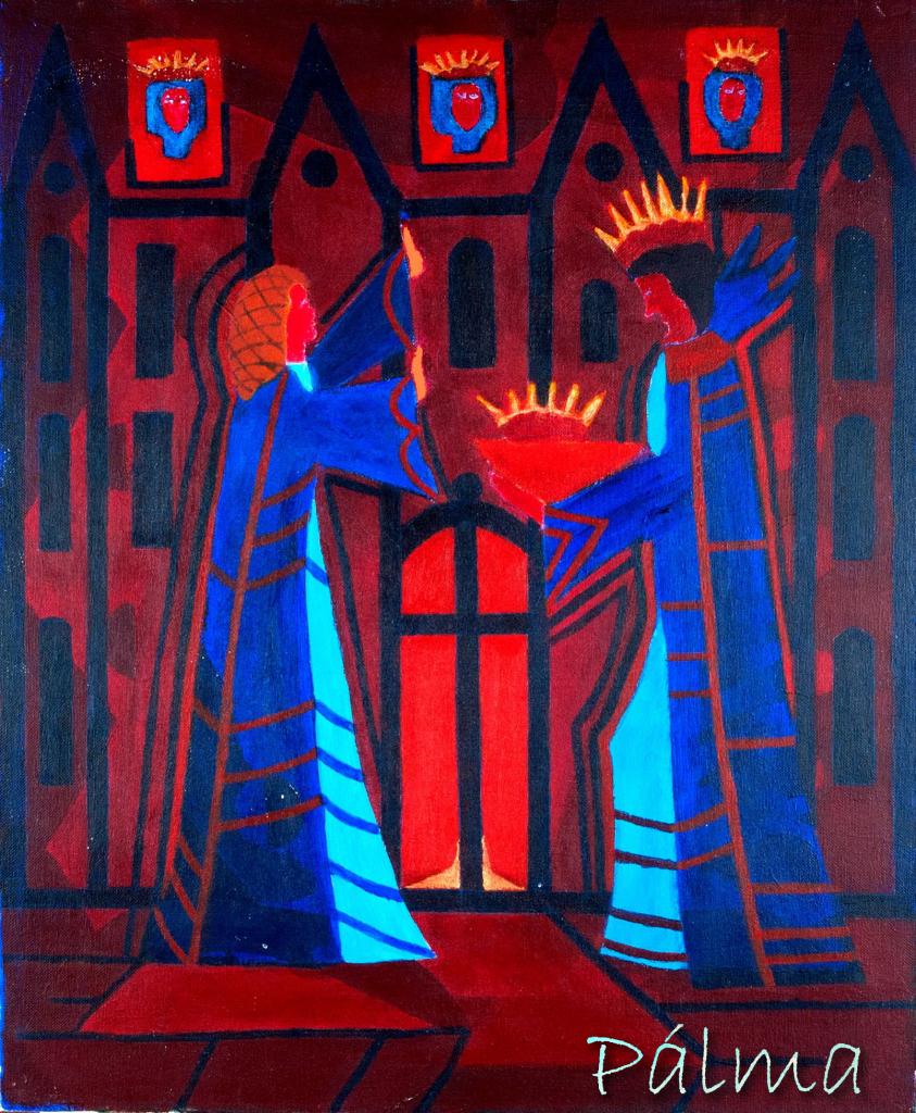 Akril, farost, 70cm x 50cm