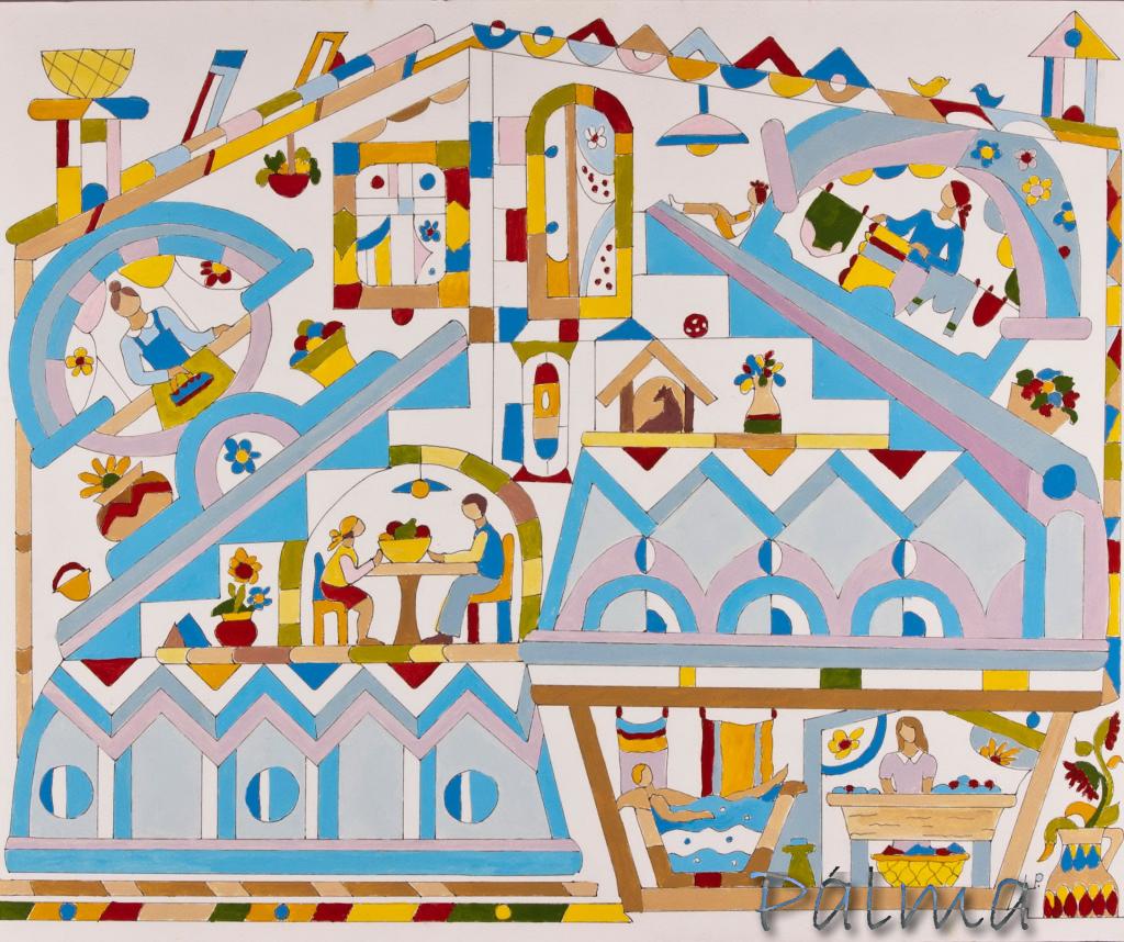 Olaj, akvarell papír, 50cm x 60cm