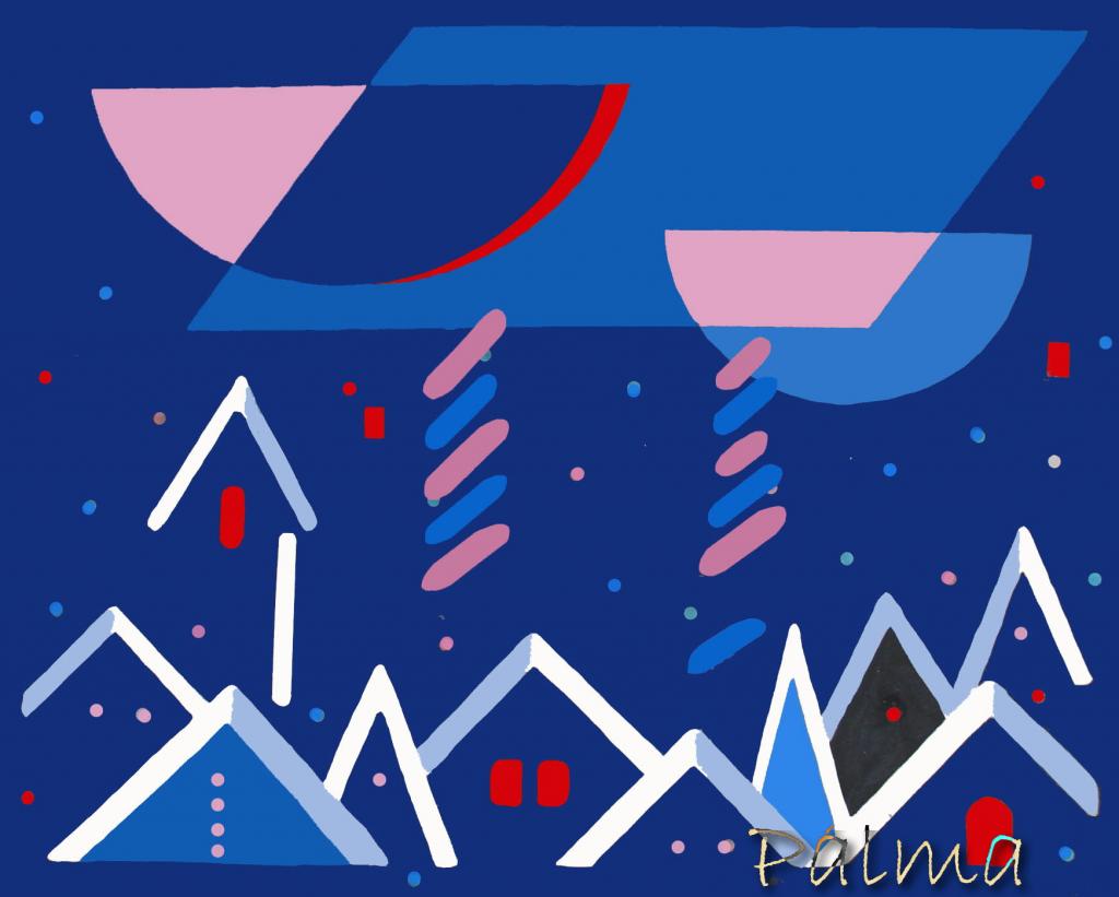 Olaj, akvarell papír, 40cm x 50cm