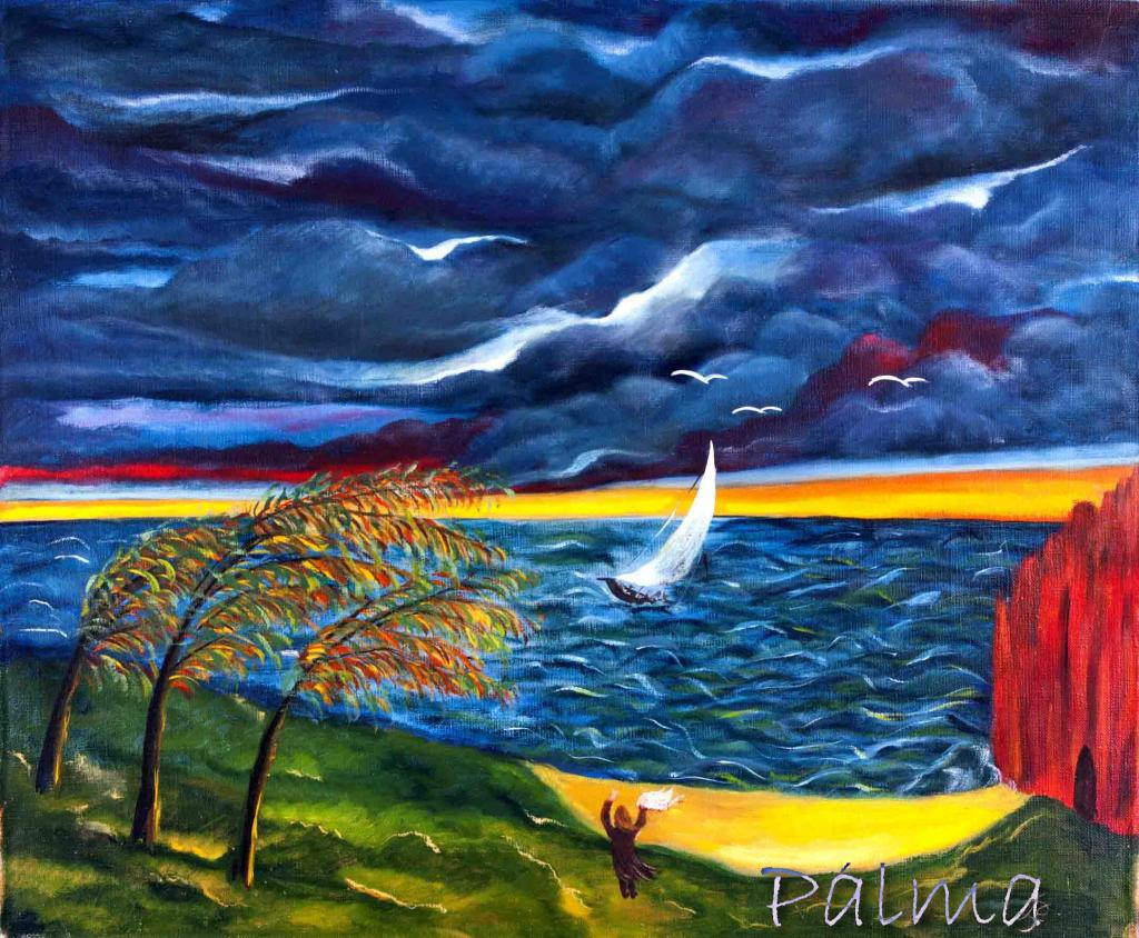 Olaj, vászon, 50cm x 60cm